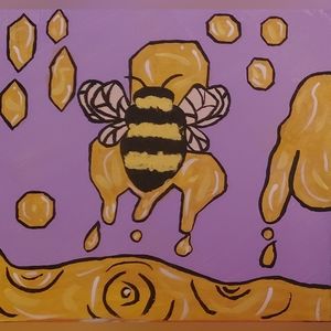 8x8 Honeybee canvas